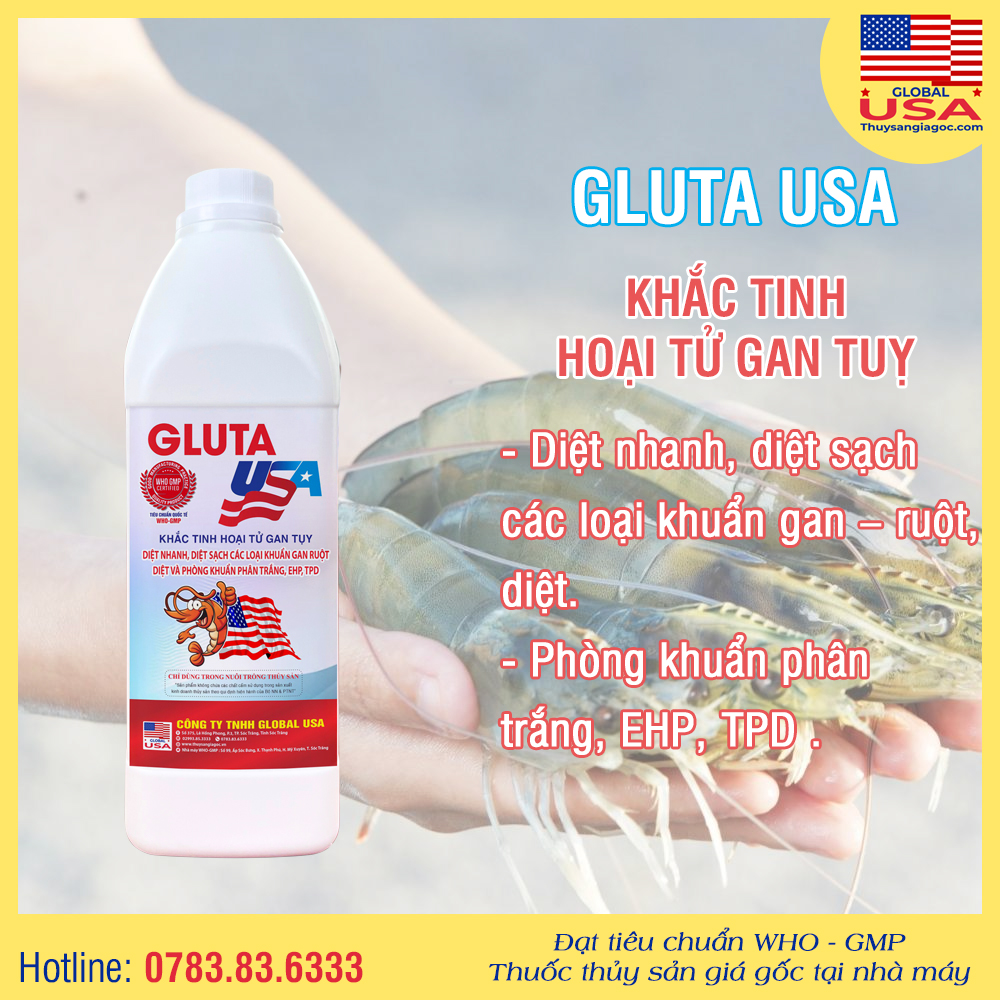 GLUTA USA - Khắc tinh hoại tử gan tụy 1 Lít