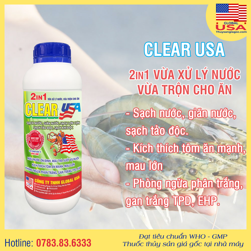 CLEAR USA - Sạch nước, sạch tảo độc 1 Lít